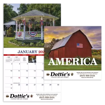 America Appointment Wall Calendar - Stapled